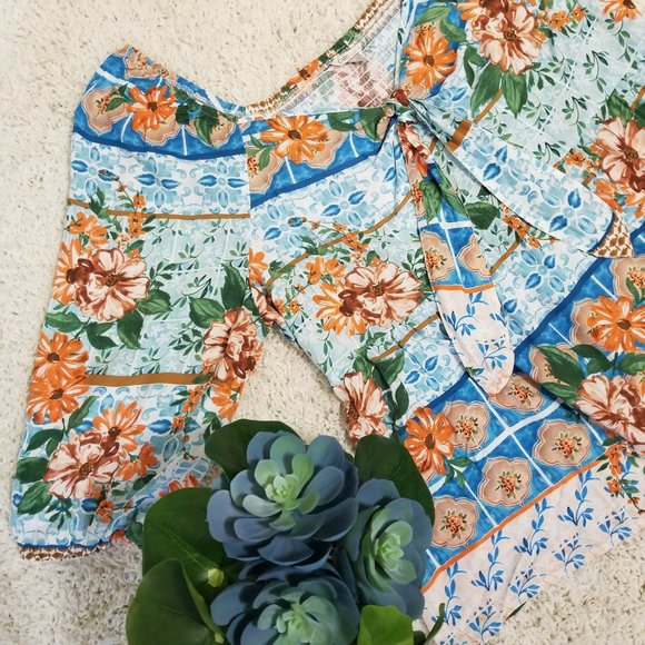 Top, Blouse. Aqua Coral Teal Multi, Floral Print. Cato Brand. Size 18/20W. NWT. - Picture 10 of 15